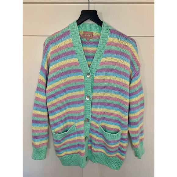 Show Me Your Mumu 3 Piece Nineties Knit Set in Pastel Dream Size M/L Striped - Picture 5 of 15